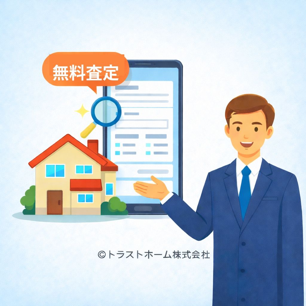 札幌不動産の無料査定（スマホで査定依頼のイメージ）