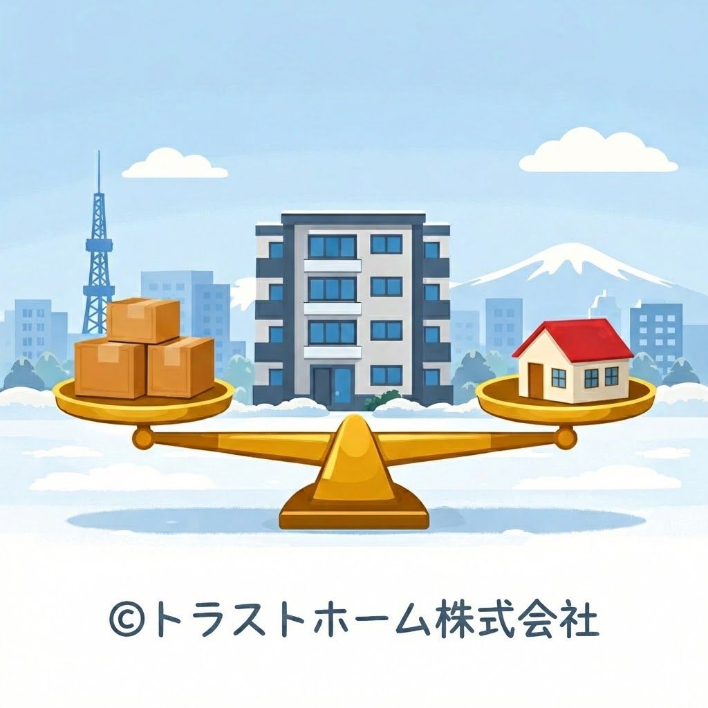 札幌の引越しシーズンと不動産売却の関係を示すイラスト