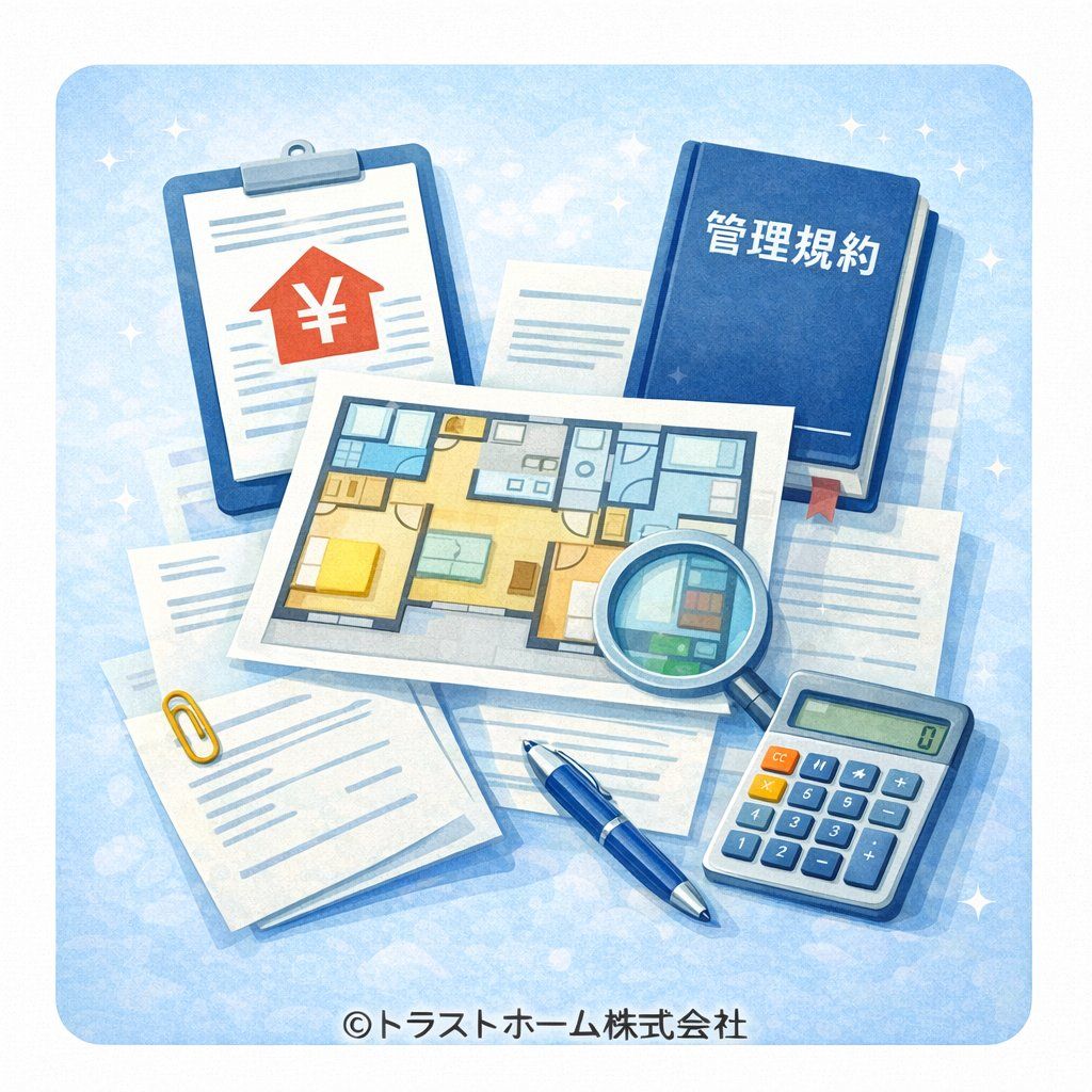 査定前の準備（書類・間取り図・修繕履歴など）を整えるイメージ