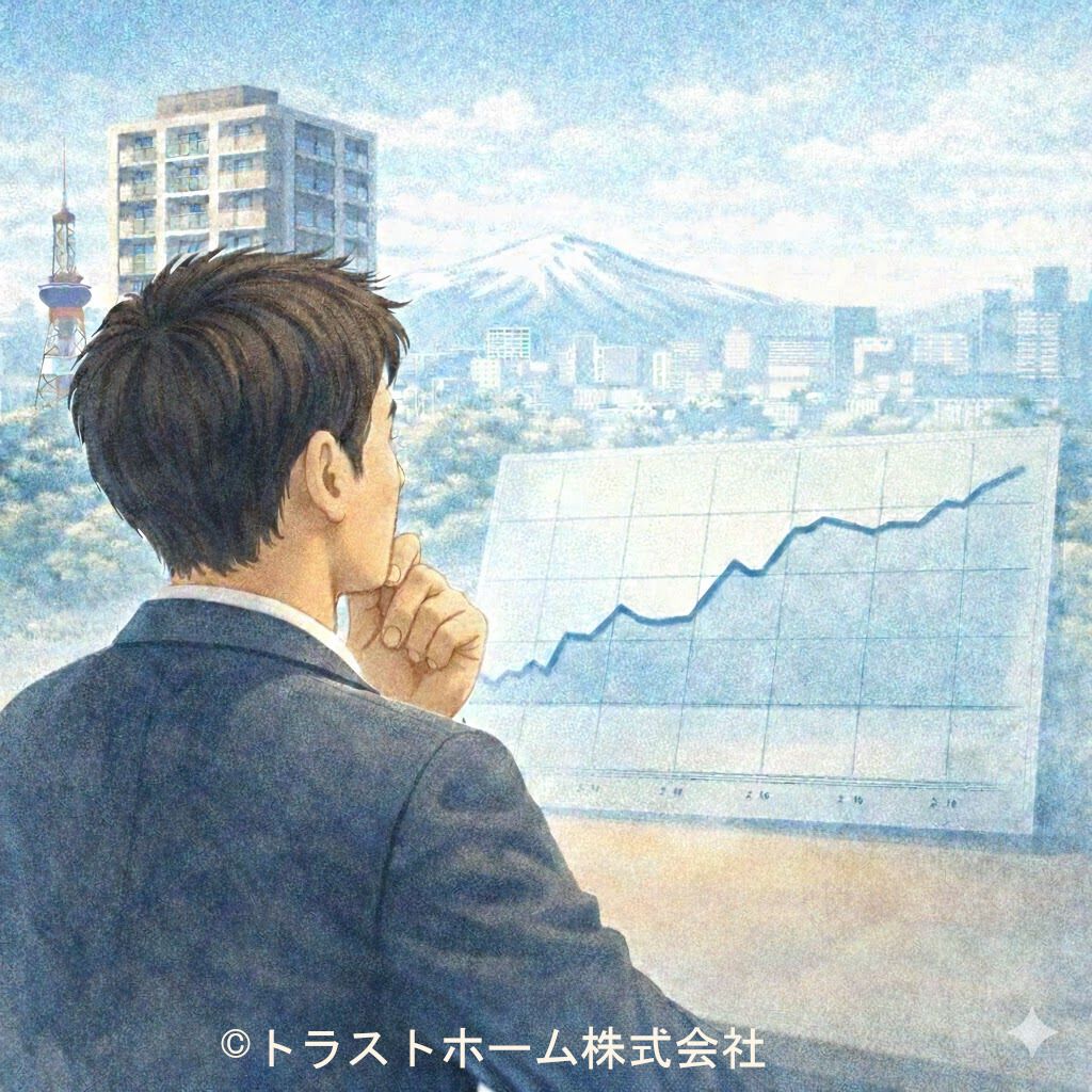 札幌の中古マンション市況を見ながら今が売り時か考えている様子のイメージ