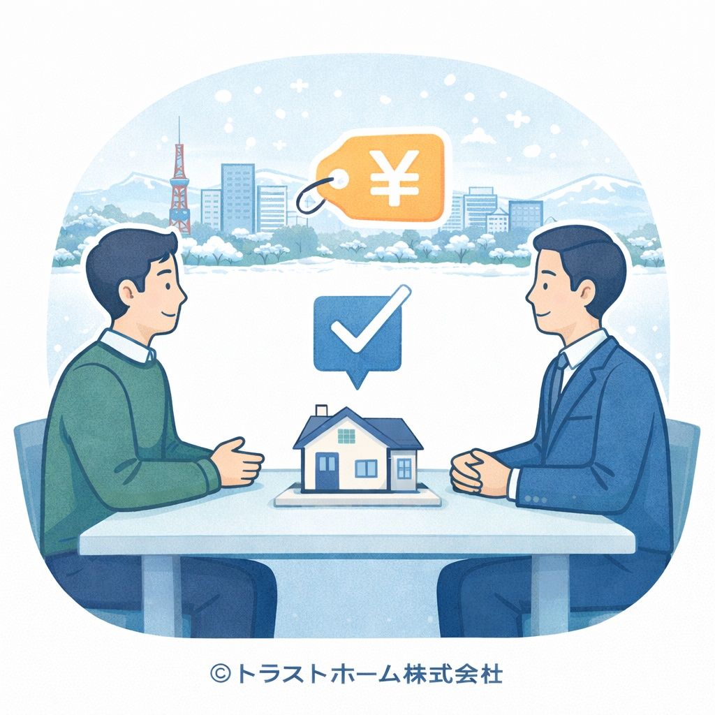 不動産売却の価格交渉イメージ（売主と買主の話し合い）