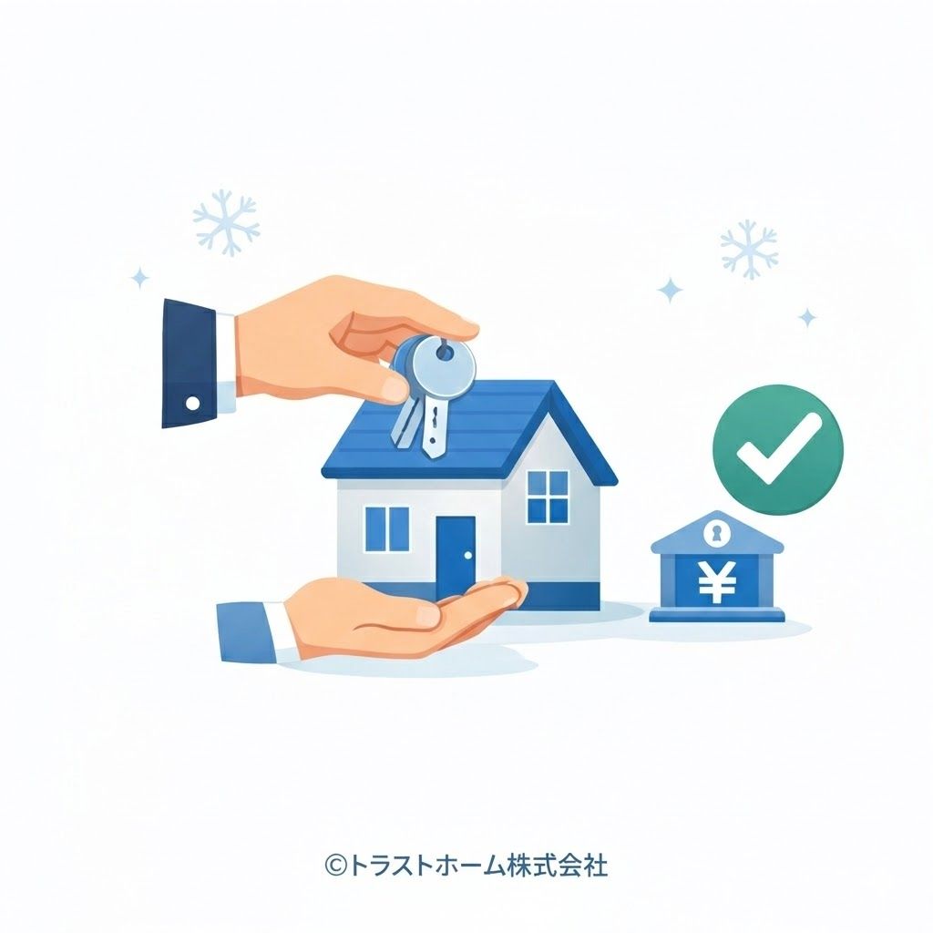 札幌で不動産売却の決済と引渡しを行うイメージ