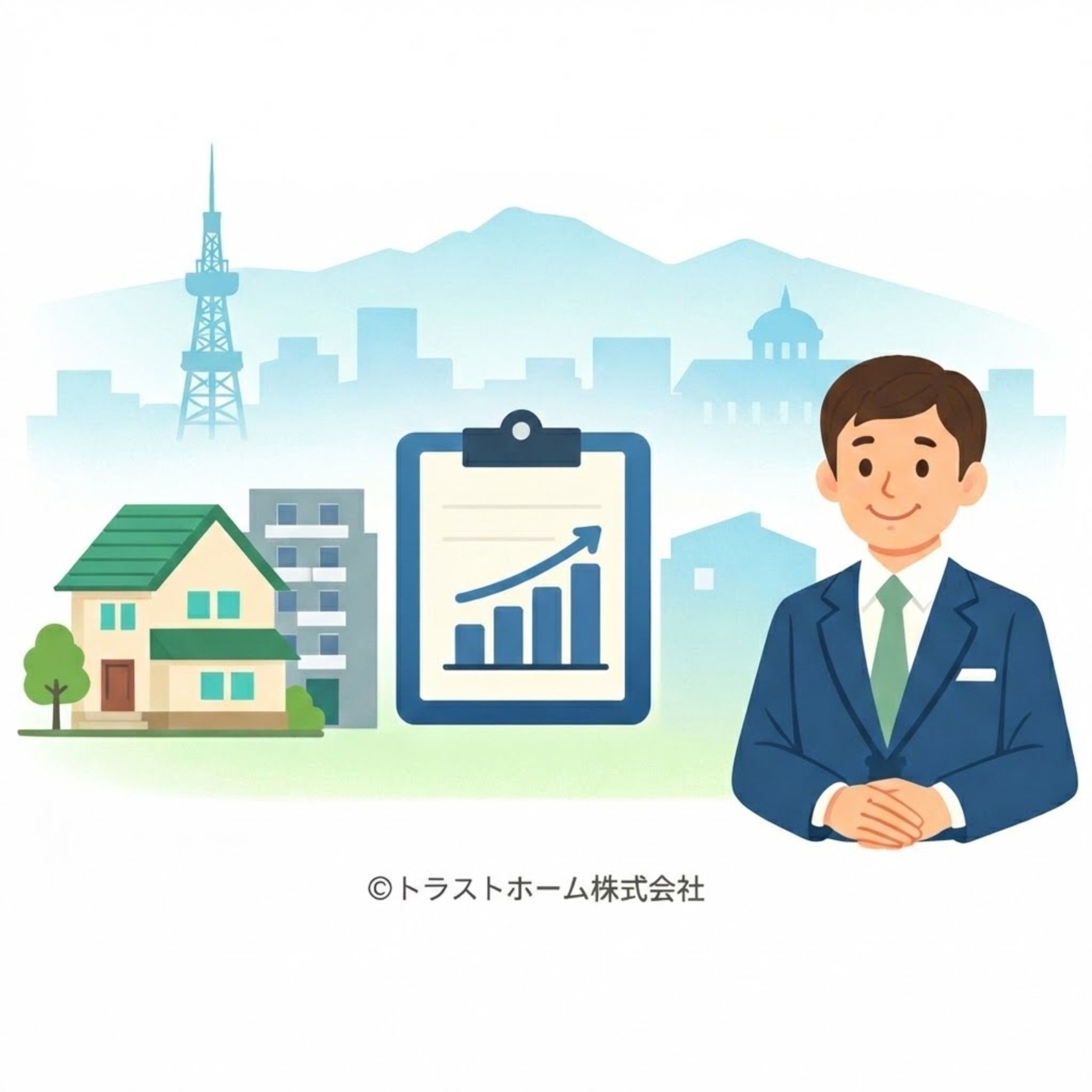 札幌の不動産売却における無料査定の仕組みイメージ