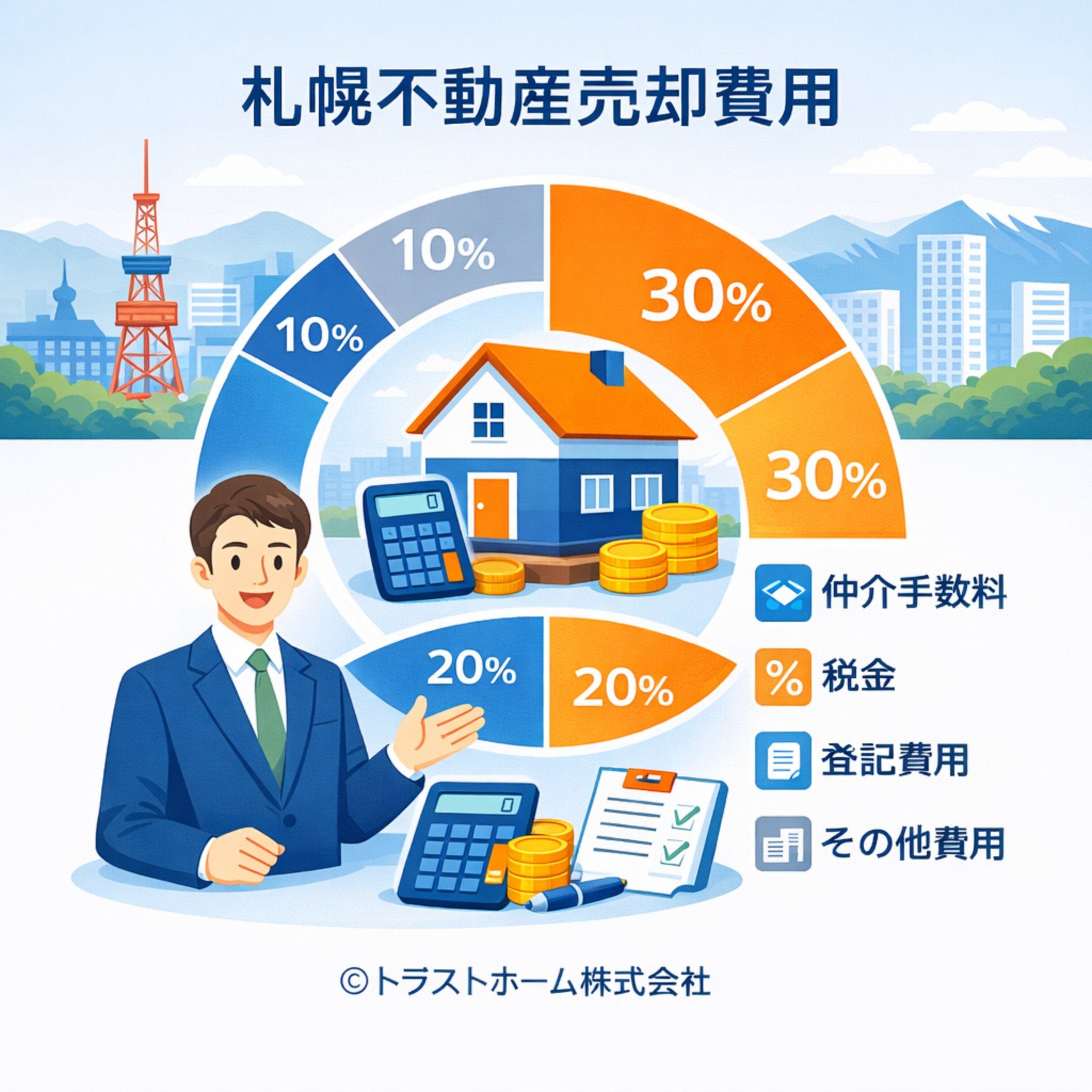 不動産売却費用の内訳イメージ