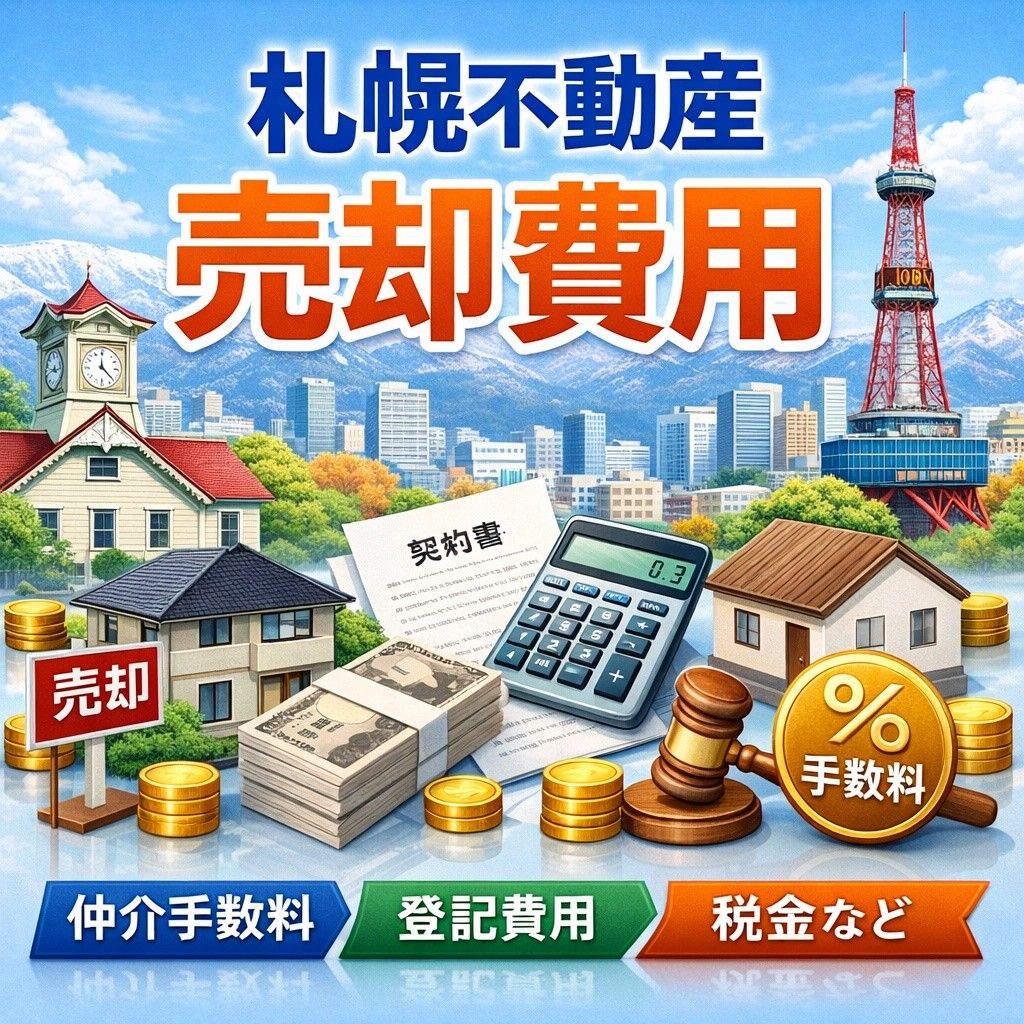 札幌の不動産売却にかかる費用のイメージ