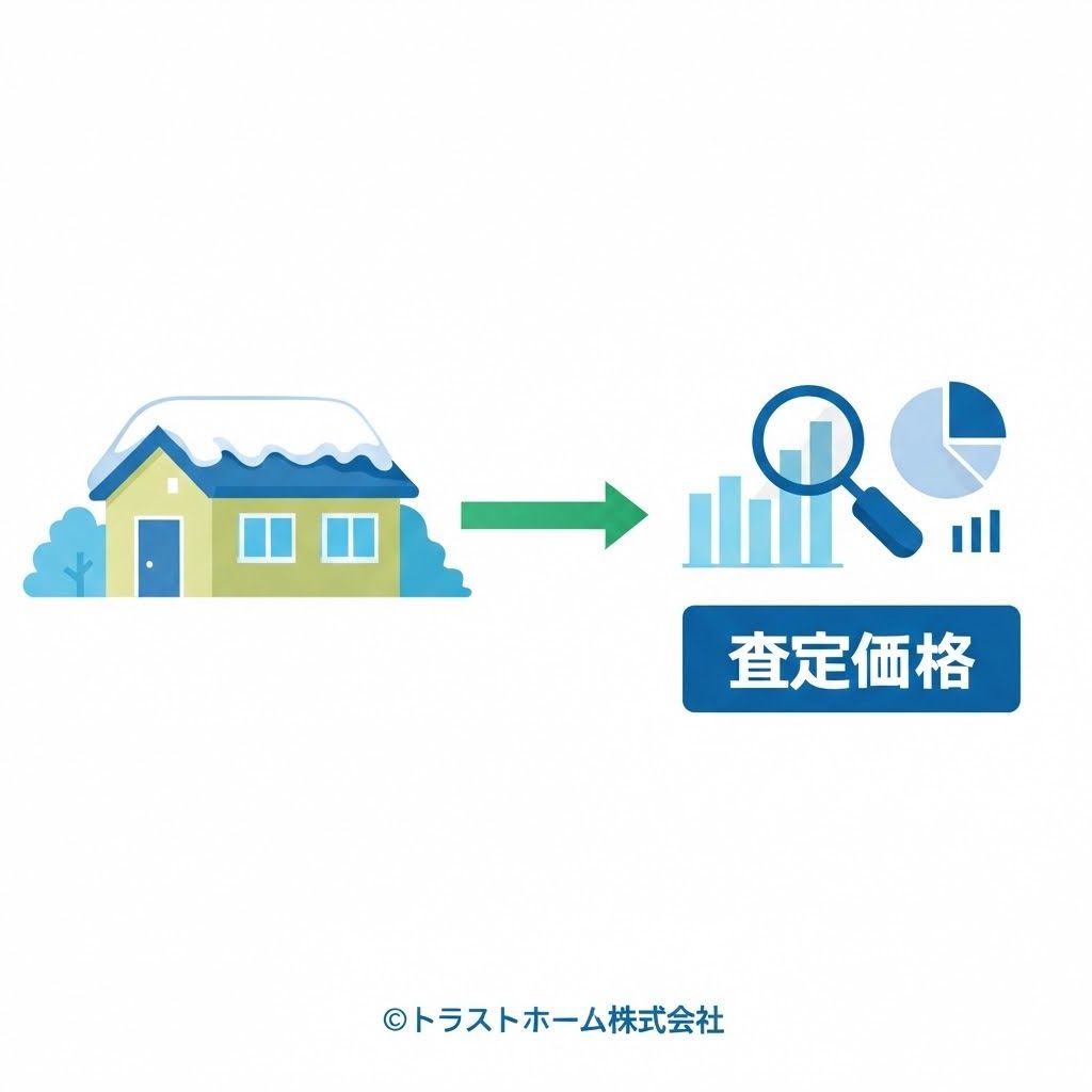 札幌の不動産査定価格の仕組みを示した図解
