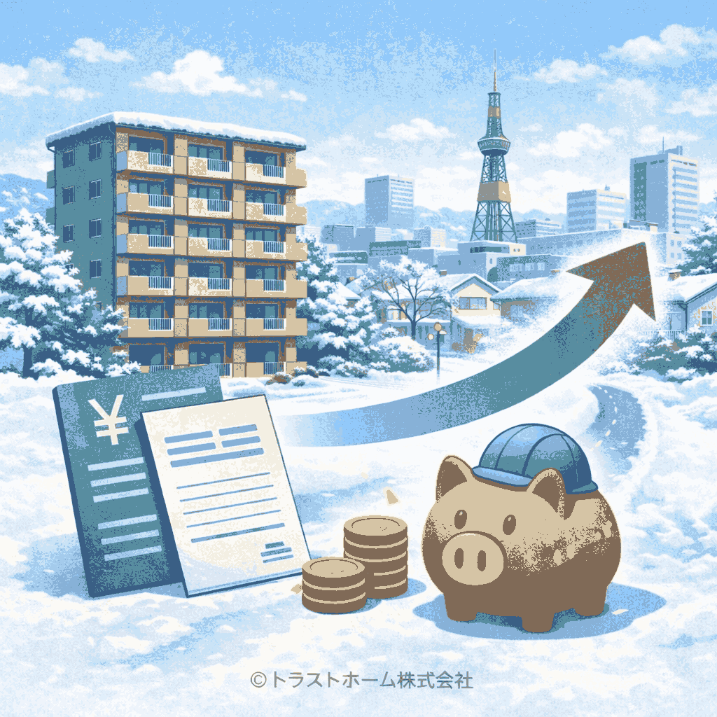管理費や修繕積立金の状況が中古マンションの売却タイミング判断に影響することを示したイメージ