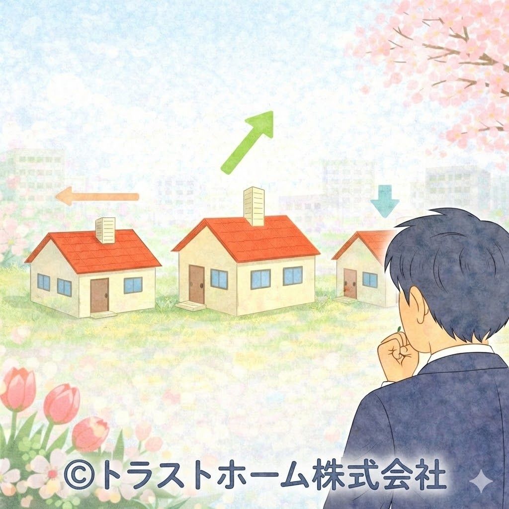 春に売却物件が増え競合が激しくなる札幌市場のイメージ