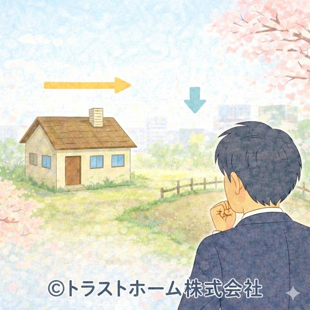 春でも価格が上がらない戸建てのイメージ