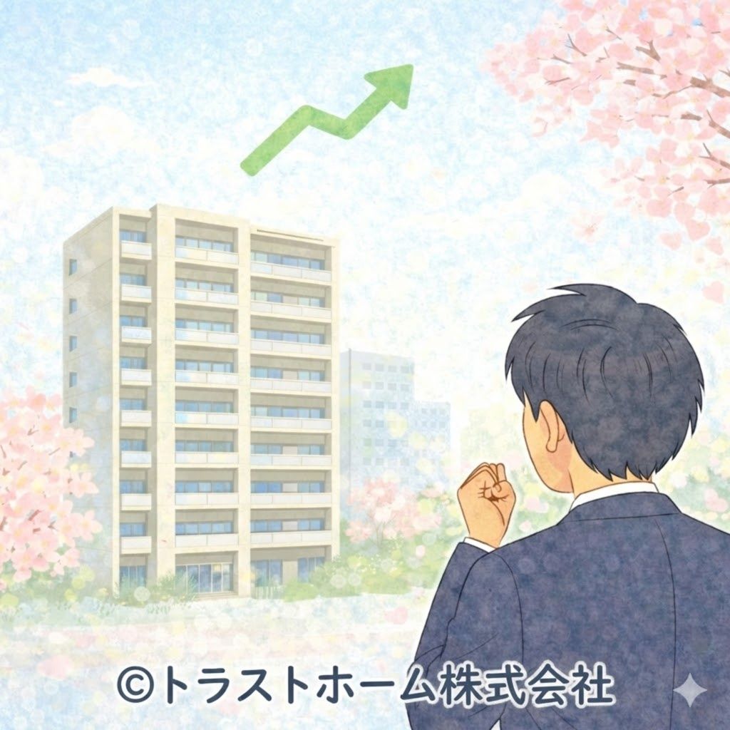 札幌で春に価格が上がりやすいマンションのイメージ