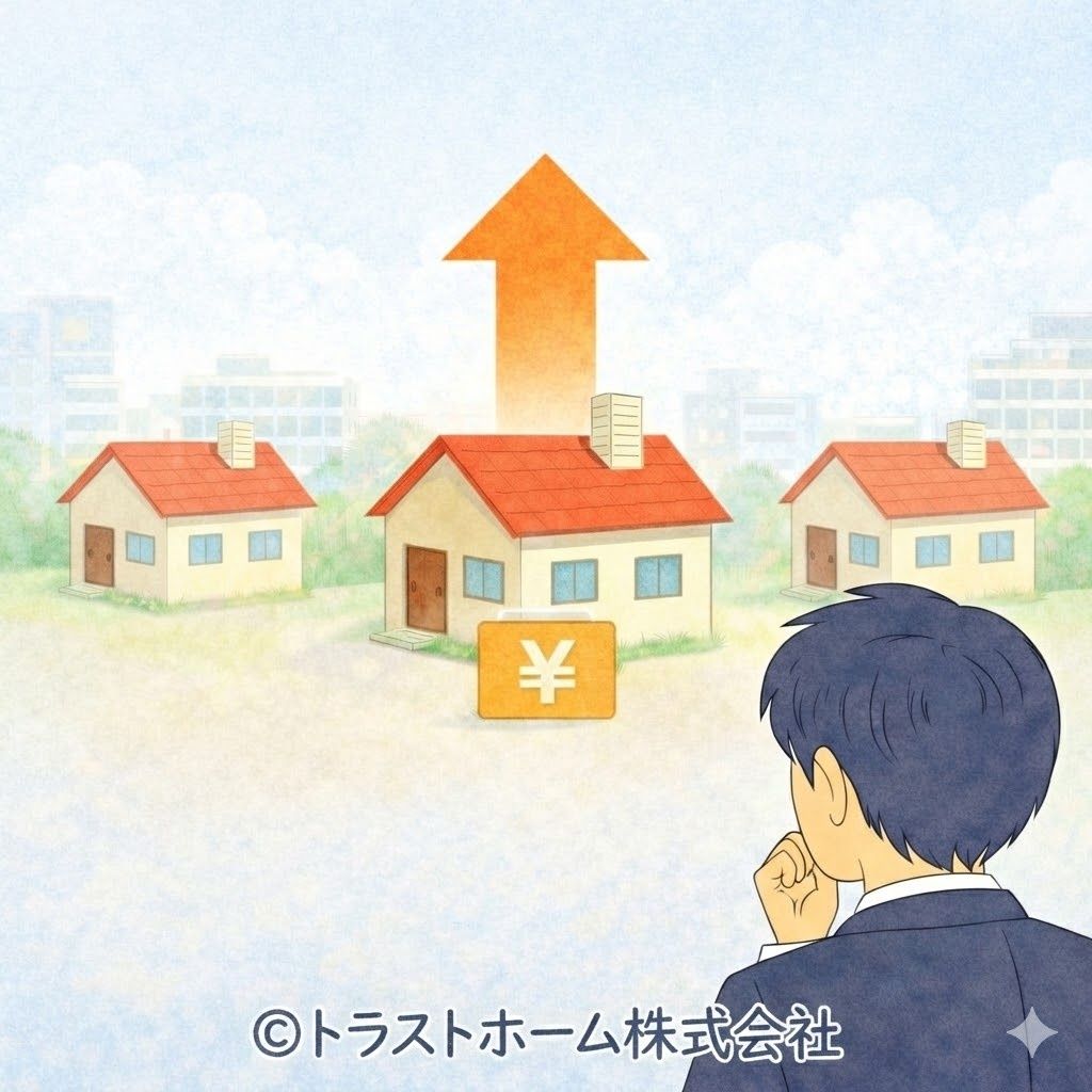 札幌で強気査定により価格差が生じるイメージ