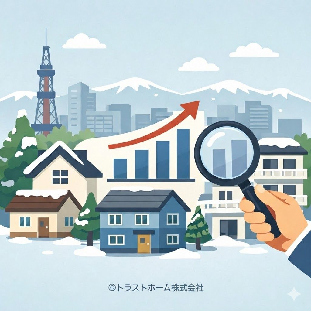 札札幌市豊平区の不動産相場推移を示すグラフイメージ